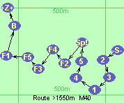 Route >1550m  M40